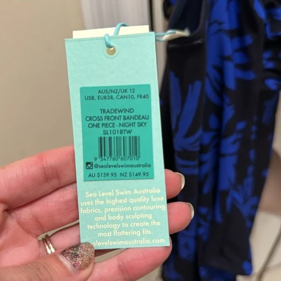 NWT Sea Level Swim Australia One Piece Swim Suit - Picture 4 of 5